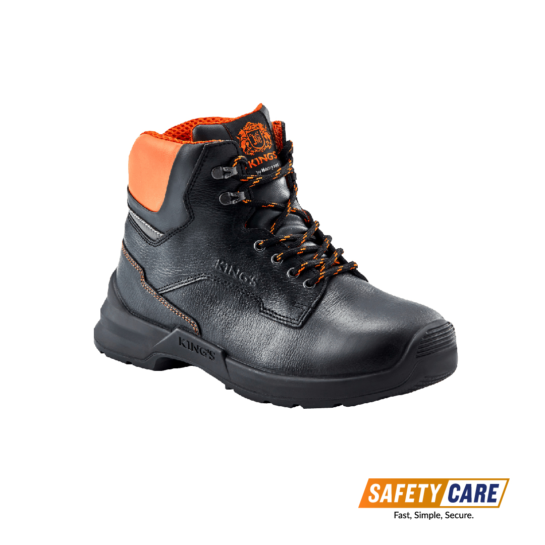 kings safety shoes mid cut lace up